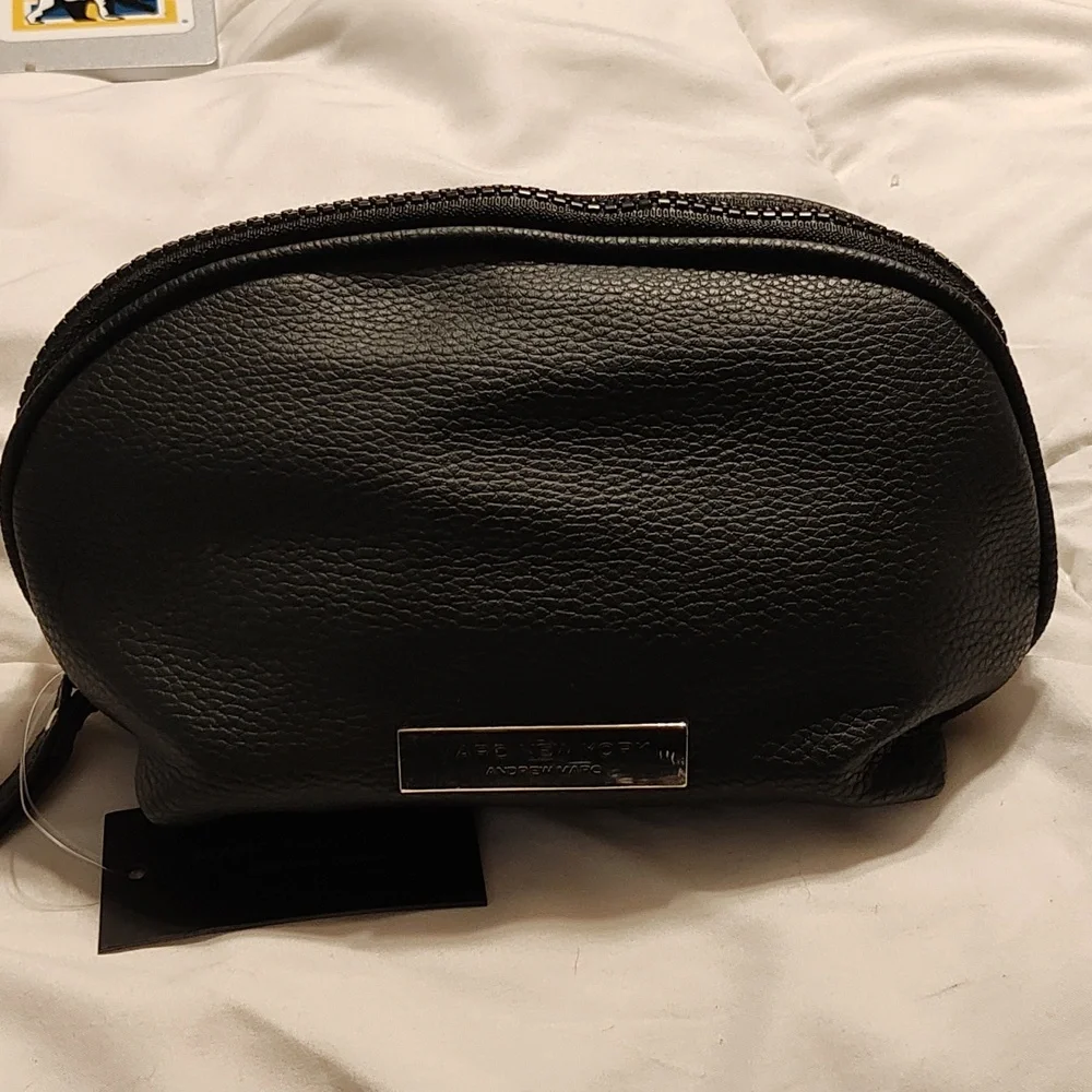 Leather makeup bag